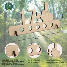 Sugeru Unusual Money Gifts 18th Birthday - 17 + 1 | Funny Funny Money Gifts Sign | Guest Book Gift | Wooden Deco for Anniversary Friends/Family/Man/Women Creative (18)