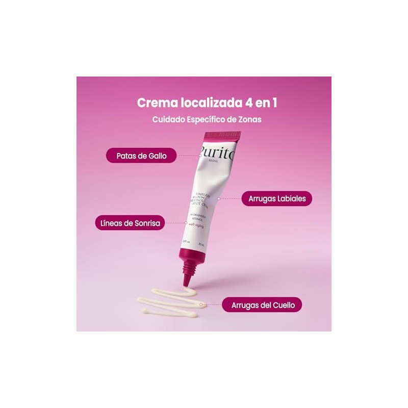Purito Crema Retinol Facial Antiarrugas Piel Sensible Coreano Líneas Finas