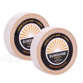 Sunshine (2 Pack) Double Sided Wig Adhesive Tape Roll 1/2" x 3 Yards - Made in USA (Super Cloth)