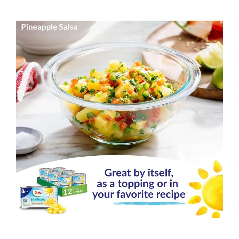 Dole Crushed Pineapple in 100% Pineapple Juice with No Sugar