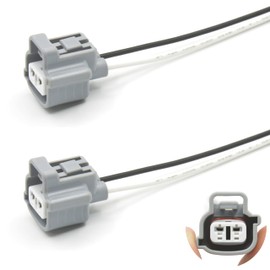 2 PCS 2-Pin Turn Signal Light Connector Harness, Compatible with Toyota, Lexus, OE# 90980-11019, Fits 1999-2010 4Runner, Tacoma, Camry, Scion iQ, tC, xA, xB (2PCS)