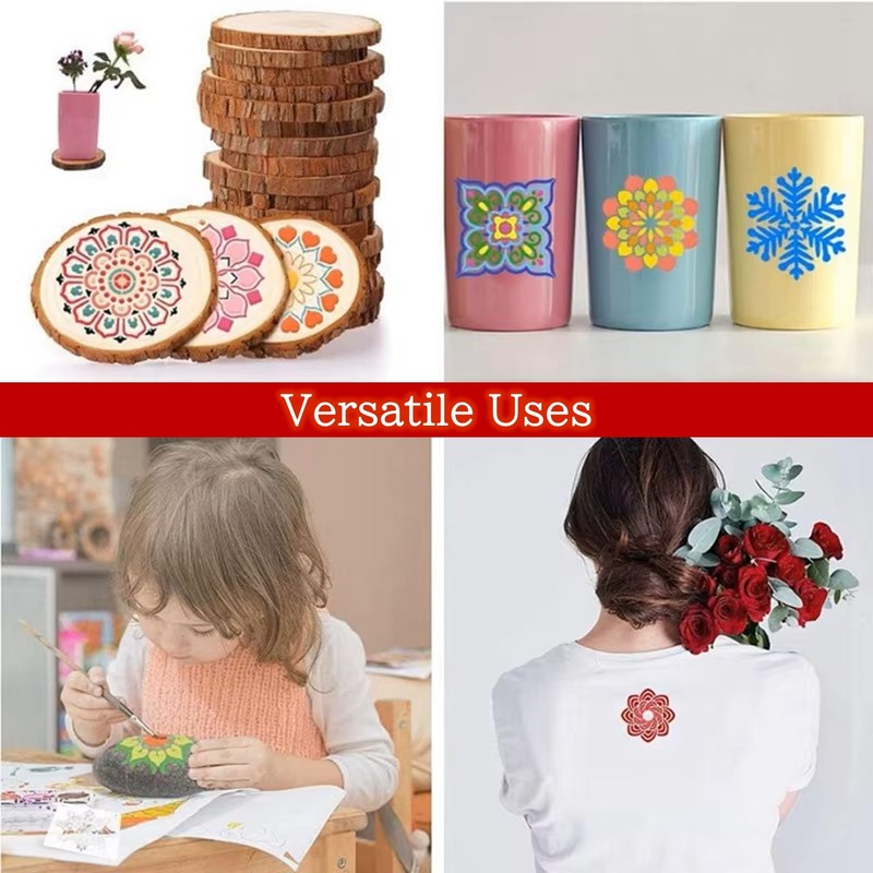 NOELAMOUR Stencil Sheet Mandala Drawing Template Mandala Fashionable Template Drawing