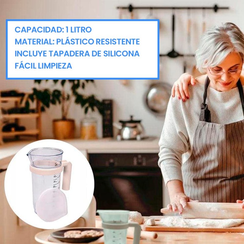 Anakel Home Measuring Jug with Lid Capacity 1L I Measuring