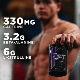 Rule 1 preLIFT Pre-Workout - 6g Citrulline, 3.2g Beta Alanine, 3 Caffeine Sources + 20 Others for Energy, Alertness, & Endurance (30 Servings, Mandarin Mango)