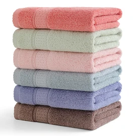 QAJ 6 Pack Hand Towel Set, 16 by 28 inches, 100% Cotton Ultra Soft and Highly Absorbent, Quick Drying, for Hotels, Spa, Bathroom