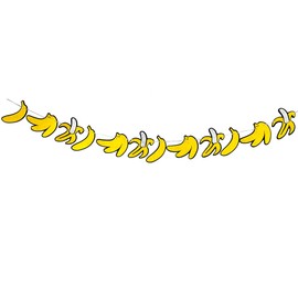 Banner de cumpleaños de plátano lindo suministros para fiesta de plátano, decoración de cumpleaños para plátano, frutas tropicales, tema - 12 piezas