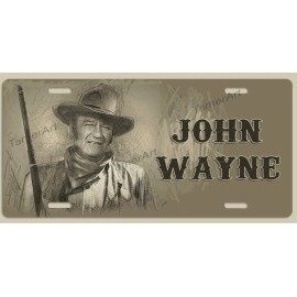 Unbranded JOHN WAYNE ARTWORK WESTERN DRAWING  License Plate  Made in USA