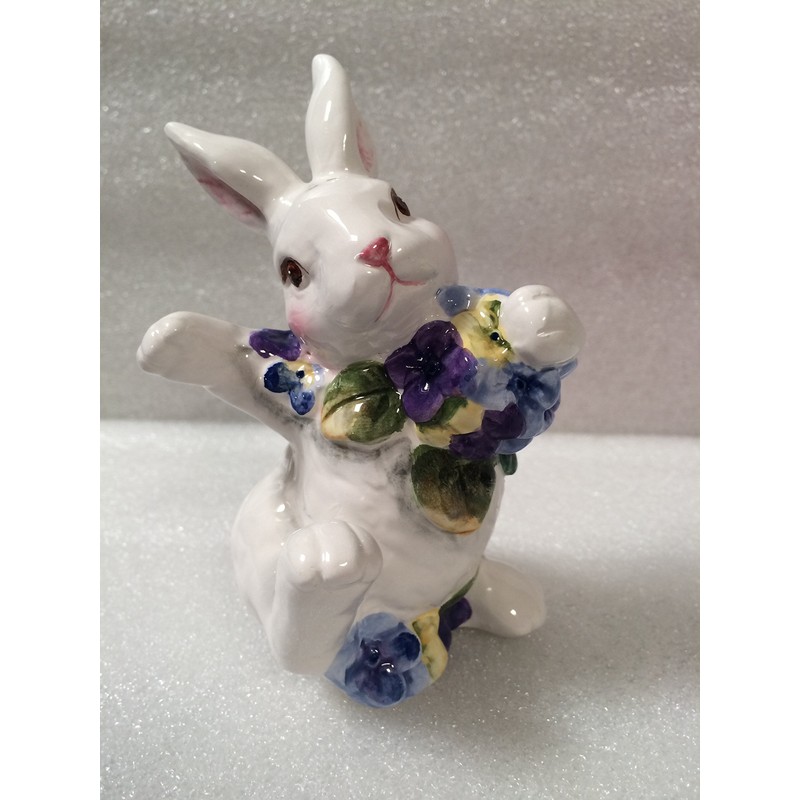 CERAMIC BUNNY SALT & PEPPER SHAKERS SET