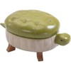 Kelendle Animal Footstool Turtle Upholstered Ottoman PU Leather Pouf Wood