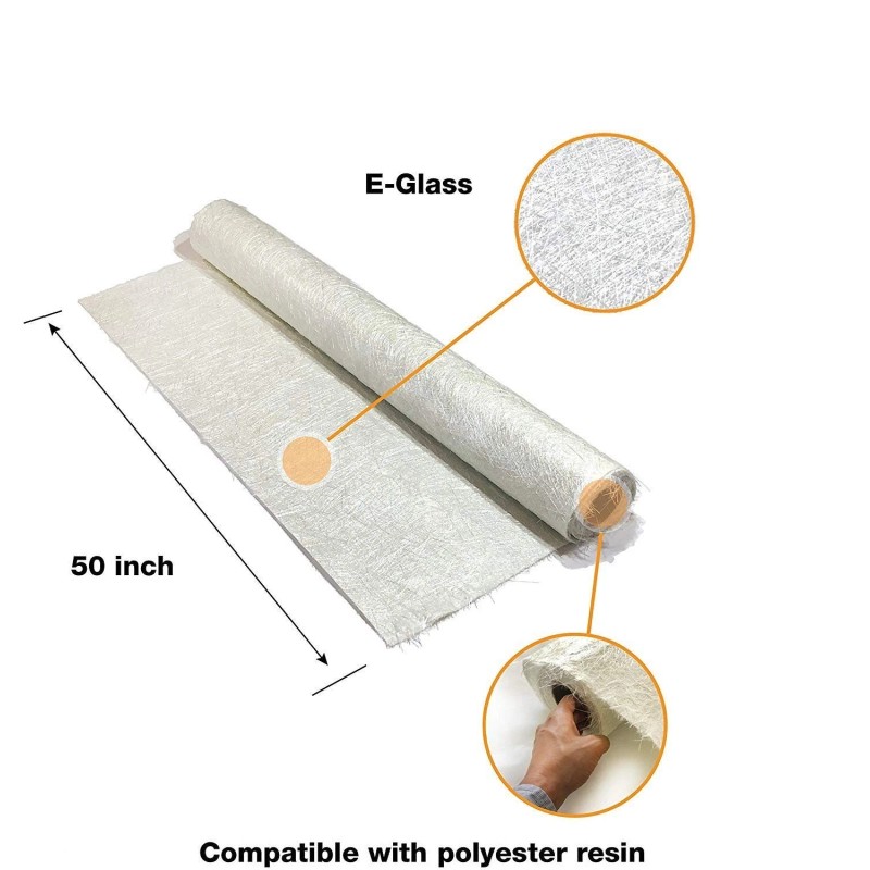 Simplyhardware Fiberglass Chopped Strand Mat Cloth 50" x 360" |