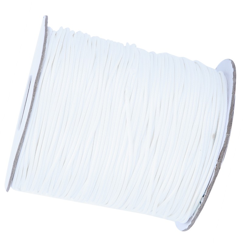 Wax Cord Round Environmental Protection for Leather Sewing HandKnitting Necklace(White