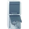 GIRA 078030 Doppel-SCHUKO senkrecht WG Aufputz Grau