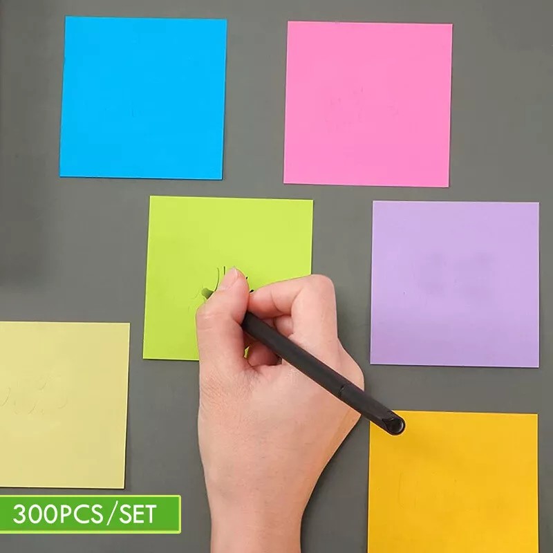 300pcs Post It Notes Pop-Up, Sticky Notes 6-Color Bright School/Office