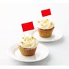 100 Pcs Red Flag Blank Toothpick Flag Small Mini Labeling