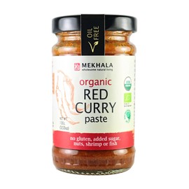 Mekhala Organic Gluten Free Thai Red Curry Paste 3.53oz Value 3 Pack (3x3.5oz)