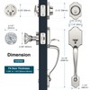Calzibeno Brushed Nickel Front Door Handle and Deadbolt Set, Front