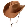 Lanzom Women Men Retro Felt Wide Brim Western Cowboy Cowgirl
