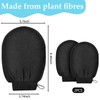 Fokroin 2-teiliges SetMassage-Peeling-Handschuhe, schwarze Körperpeeling-Handschuhe, Körperreinigender Peelinghandschuh，geeignet für Hautpflege und