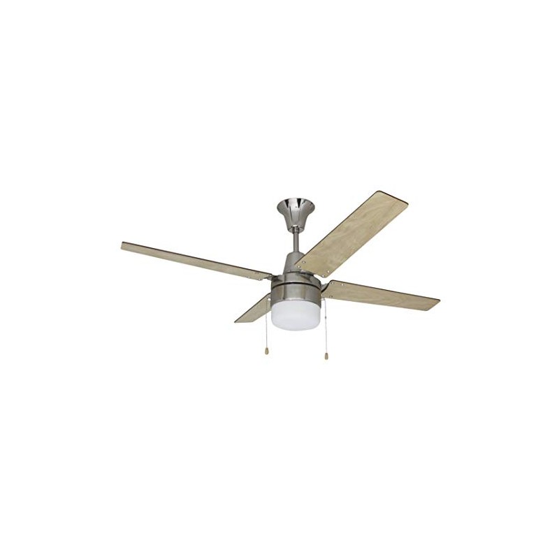 Litex Industries UBW48BC4L Wakefield Collection Ceiling Fan, Brushed Chrome