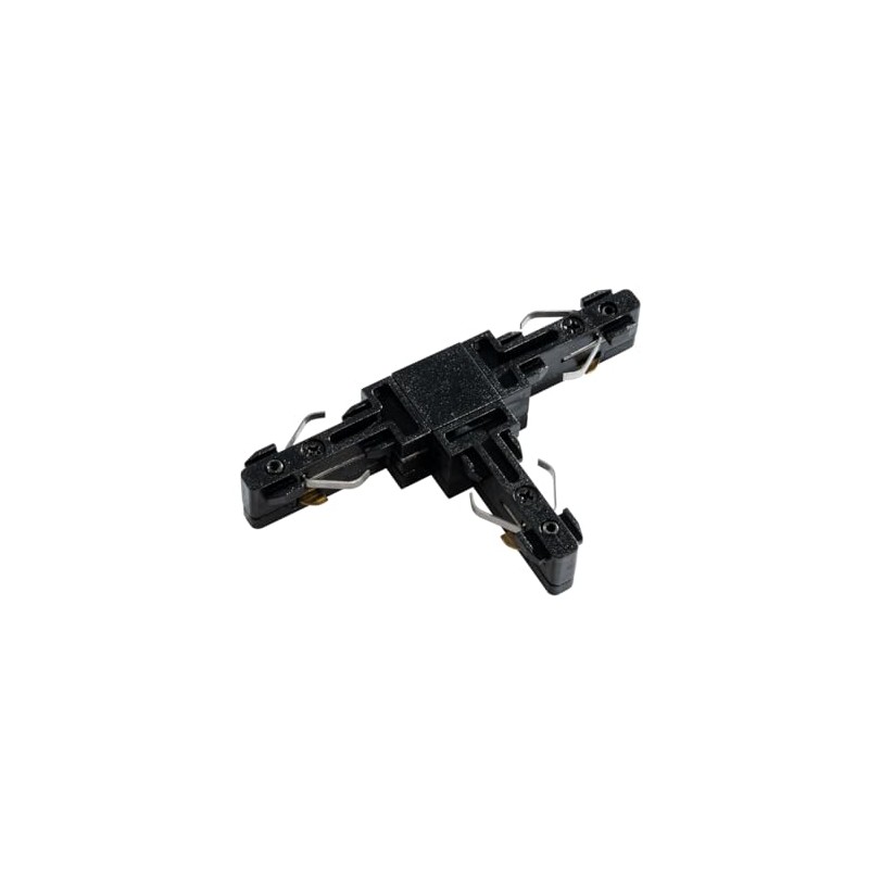 QAZQA - T-connector black 1-phase - slimline - plastic -