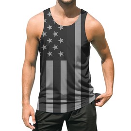 uideazone Mens Patriotic Tank Top 4th of July American Flag Tank Tops Summer Sleeveless Shirt