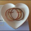 twelveNYC Set of 2 Porcelain Ceramic Heart Shaped Jewelry Trays