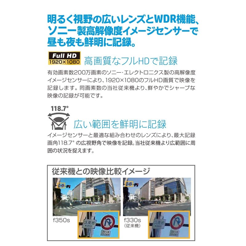 Hewlett Packard (hp) 2 Megapixel Dash Camera, F350s Full HD,