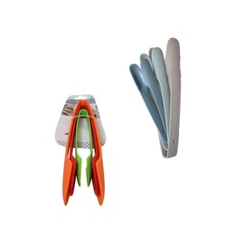 Bahob® 3Pcs Set Plastic Food Tongs Small Medium Large Multifunctional Barbecue Tongs Bread Tongs Cooking Tongs Salad Tongs Baking Tongs Serving Tongs Buffet Tongs Kitchen Utensils