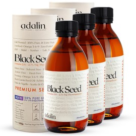 adalin adalin Black Seed Oil Liquid 25.2 fl oz | Nigella Sativa Seed Oil | High Thymoquinone | Cold Pressed | Glass Bottle | Blackseed | Vegan | Gluten Free