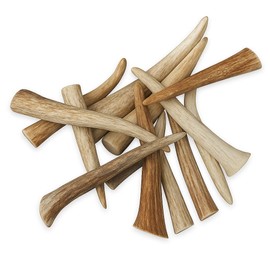 WhiteTail Naturals New 12 Pack - Med/Large (3" to 4") Polished Deer Antler Crafting Tips - Points for Jewelry Making, Key Chains, Home Decor, Native Crafts & Pendants