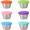 LIFKOME 6pcs Salad Dressing Container Small Condiment Cup with Lid
