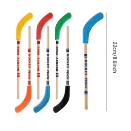 24 Pcs Hockey Pencils Hockey Stick Pencil with Erasers, Party Bag Fillers Sport Hockey Themed Party Favors Decorations for Sports Fans,Students Reward Gifts and School Prize
