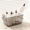 Clear Shower Storage Basket with Handle Drainage Holes Lightweight Shower