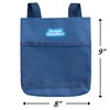 Large Universal 2-Pocket 8"x9" Crutch Bag/Tote/Pouch (Dark Blue)