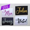 Custom name decal, Iron on name decal, Custom iron on