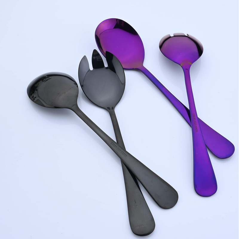 Uniturcky Service for 2 Salad Server Set, 304 Stainless Steel