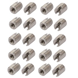 uxcell M2.5x6mm 304 Stainless Steel Self Tapping Slotted Thread Insert 20pcs