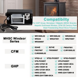 Hipoilk S31105 Wood Stove Blower for GHP Group, Monessen/Majestic (MHSC Brands), Majestic Dutchwest Windsor, CFM US Century Plate Steel Freestanding Wood Stove Fireplace