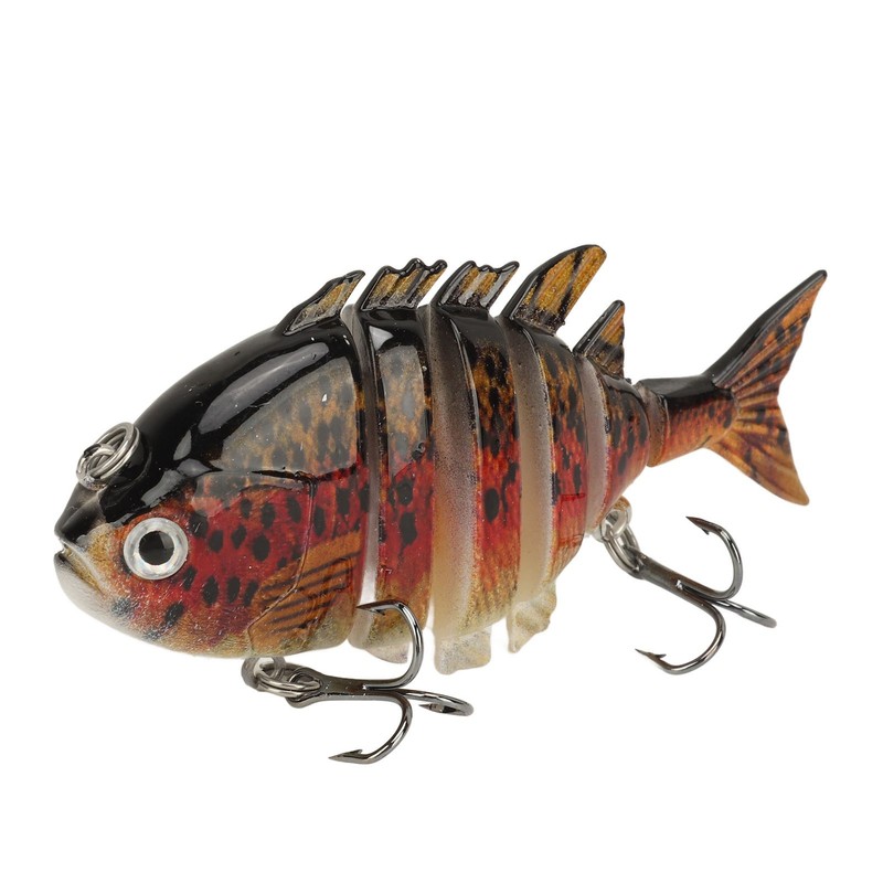 Segmented Fishing Lure Hard 6 Sections with High Carbon Treble