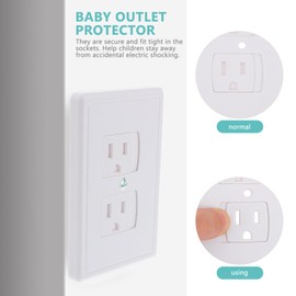 VILLCASE 4 Pack Self-Closing Outlet Covers, Baby proofing Safety Universal Wall Socket Plate Socket Protection Cover Automatic Sliding Cap Cover Standard Wall Outlet Plug Covers