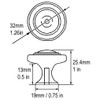 Oil Rubbed Bronze 1-1/4" (32mm) Diameter Kitchen Cabinet Hardware Ring