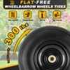 4.00-6 Flat-free Tire and Wheel, 13" Wheelbarrow Wheels and Tires