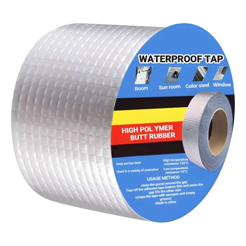 Cinta Impermeable Butilo Glowlin 10m x 10cm Tapa Goteras Plata