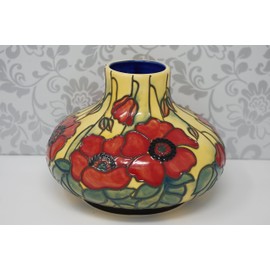 Old Tupton Ware Yellow Poppy Vase 6 inches TW1683