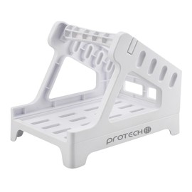 PROTECH® Label Holder for Thermal Label Roll and Fanfold Labels, Label Dispenser for 6x4 Labels, Thermal Label Printer Accessory, Thermal Label Holder for Desktop Label Printer (White)