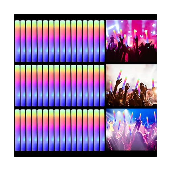 Foam Light UP Sticks, Glow Batons, Light Up Foam Sticks,