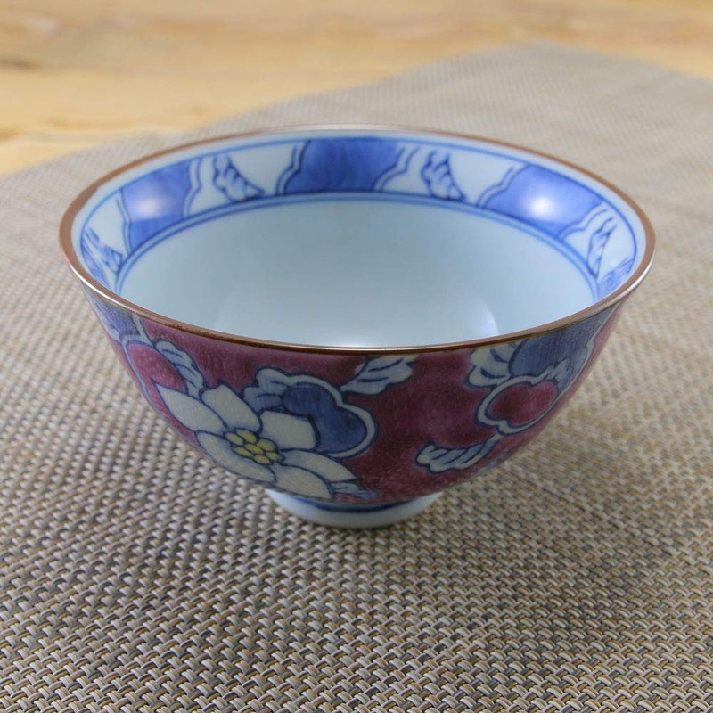 有田焼 Bowl Sport Flower Purple