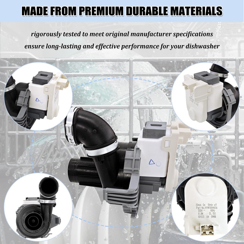 W11084656 W10854710 Dishwasher Circulation Pump Motor Assembly for Whirlpool Dishwasher