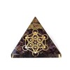 Sawcart Amethyst Orgone Crystal Pyramid & Pendant Seven Chakra Metatron
