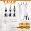 LEONTOOL 21 Pcs Airbrush Nozzle Cap Kit 0.2mm 0.3mm 0.5